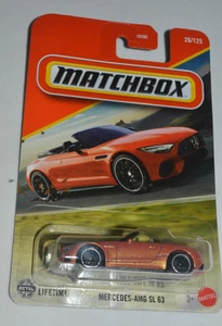 MATCHBOX 2025 HIGHWAY ADVENTURE 26/125 - MERCEDES-AMG SL 63 METALLIC ORANGE - Picture 1 of 6