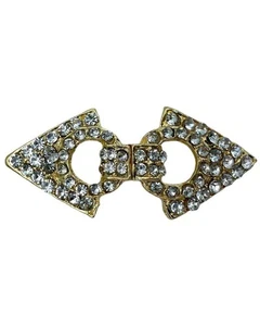 Gancio Alamaro Gioiello Metallo Oro Strass Argento 5,5x2,5 Cm 080205.G - Imagen 1 de 3