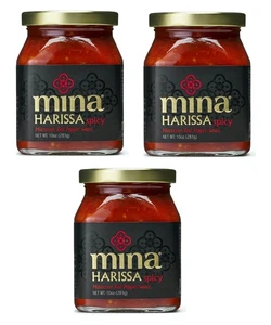 3er Pack Mina Harissa würzige marokkanische rote Paprikasauce 10 Unzen Gläser | Ganz natürlich, - Bild 1 von 23