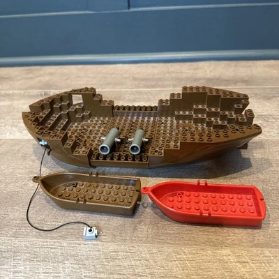 Lego Brown Boat Hull 6 Pieces Pirates Barracuda 2551 2560 2559 2557 2527 2551 - Image 1 of 4
