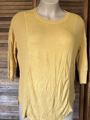 Suéter dorado ligero manga 3/4 Maurices para mujer talla uno Foto 1 de 2