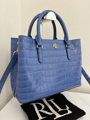 Ralph Lauren Embossed Leather Medium Marcy Satchel (RRP £399) - Image 1 of 4