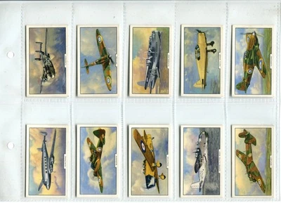 Aeroplanes 1939 Gallaher Cigarette Cards - Full Set of 48 Cards - Image 1 of 4