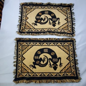 Set 2 tovagliette El Paso coprisella western tessuto cotone con disegno lucertola - Foto 1 di 10