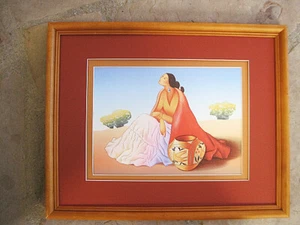 R C Gorman, CHAMISA - enmarcado MATE Navajo impresión 11 x 14 - Imagen 1 de 3