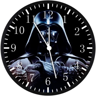 Anakin Skywalker Star Wars Darth Vader Black Frame Wall Clock E54 - Image 1 of 4