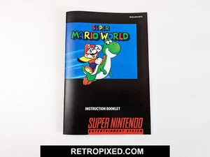 Super Mario World - SNES Manual - English - NEW Replacement - Picture 1 of 4