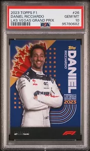 Topps 2023 F1 Las Vegas Grand Prix Daniel Ricciardo #26 PSA 10 - Foto 1 di 1