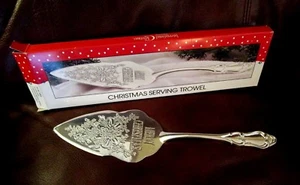 NIB! International Silver Company Merry Christmas Serving Trowel Pie Cake Server - Picture 1 of 10