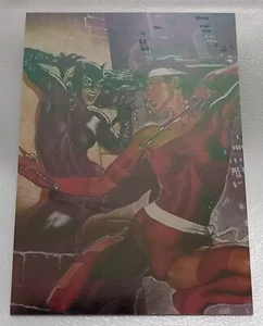 DC Vs Versus Marvel - 4/12 "Holo F/X" - Catwoman vs Elektra - Chase Card - Picture 1 of 3