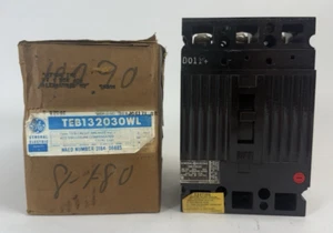 GE TEB132030WL 30A 240V 3 Pole Circuit Breaker General Electric - Picture 1 of 6
