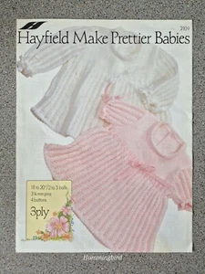 Hayfield 2109 Original Baby Knitting Pattern Baby Dresses - Picture 1 of 1