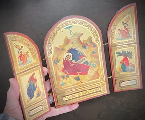 SOFRINO Ikone Triptychon Weihnachten Geburt Christi Jungfrau Maria russisch orthodox - Bild 1 von 16