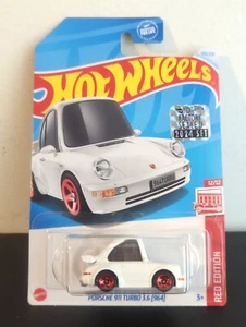 Porsche 911 Turbo 3.6 (964) Hot Wheels Red Edition * White * NIP 1:64 Scale - Picture 1 of 1