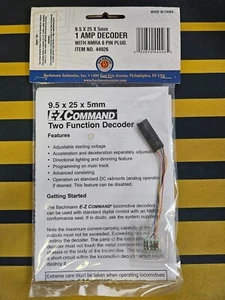 Decodificador DCC Bachmann # 44926 E-Z Command de 1 amperio con enchufe NMRA de 8 pines - Imagen 1 de 2