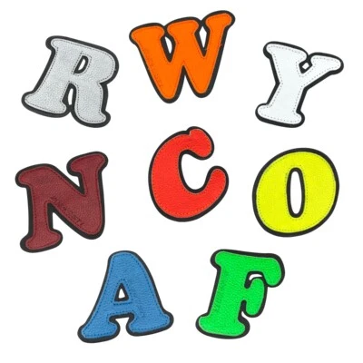 STI Lettere Numeri e caratteri in Pelle per tuta da cucire o incollare a tute moto