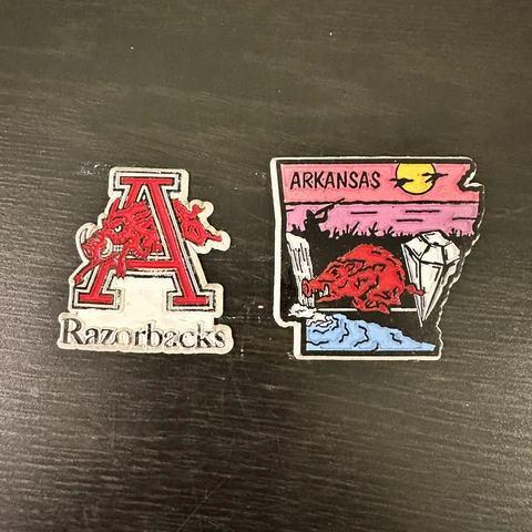 2x Vintage Arkansas State Razorbacks Refrigerator Fridge Magnet NCAA Football Cover