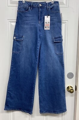 NWT YMI Hey, Skater Jeans High Rise Medium Wash Wide Leg Size 29/32 - Image 1 of 4