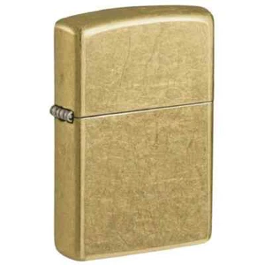 Zippo Lighter Regular Street Brass Refillable Windproof Lighter - Foto 1 di 5