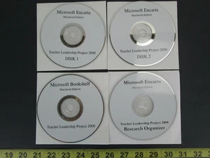 Lot of 4 Microsoft Encarta Teacher Leadership Project CD Disks Macintosh Edition - Picture 1 of 4