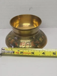 Solid Vintage Brass Engraved Bowl. - Picture 1 of 1