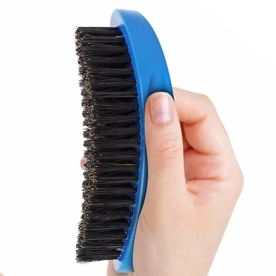 Medium Palm Wave Brush with Pure Black Boar Bristles - for Men'S 360 Waves on Th - Image 1 of 4