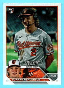 Gunnar Henderson 2023 Topps Update Rainbow Foil Rookie Debut RC SP Orioles - Picture 1 of 2