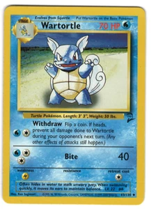 POKEMON WARTORTLE 63/130 JUEGO BASE POCO COMÚN 2 CARTAS - COMO NUEVO - ¡MIRA!!!!! - Imagen 1 de 2