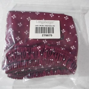 Longaberger Small Bin Basket Traditional Red Liner #279875 - Picture 1 of 5