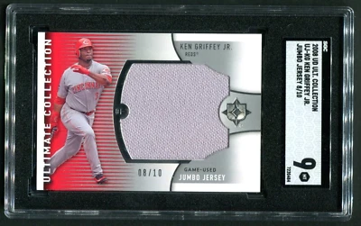 2008 Ultimate Collection Ken Griffey Jr. Jumbo Game Used Jersey 8/10 SGC 9 MINT - Image 1 of 2