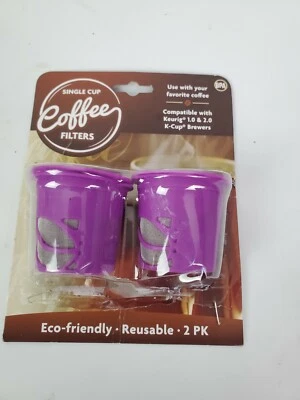 Novos filtros de café reutilizáveis xícara única cápsulas roxas ecologicamente corretas - Imagem 1 de 3