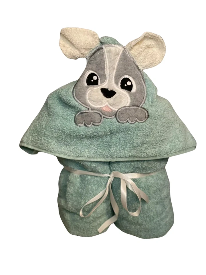 Toalha com capuz feita sob medida para rosto de cachorro infantil - Imagem 1 de 1