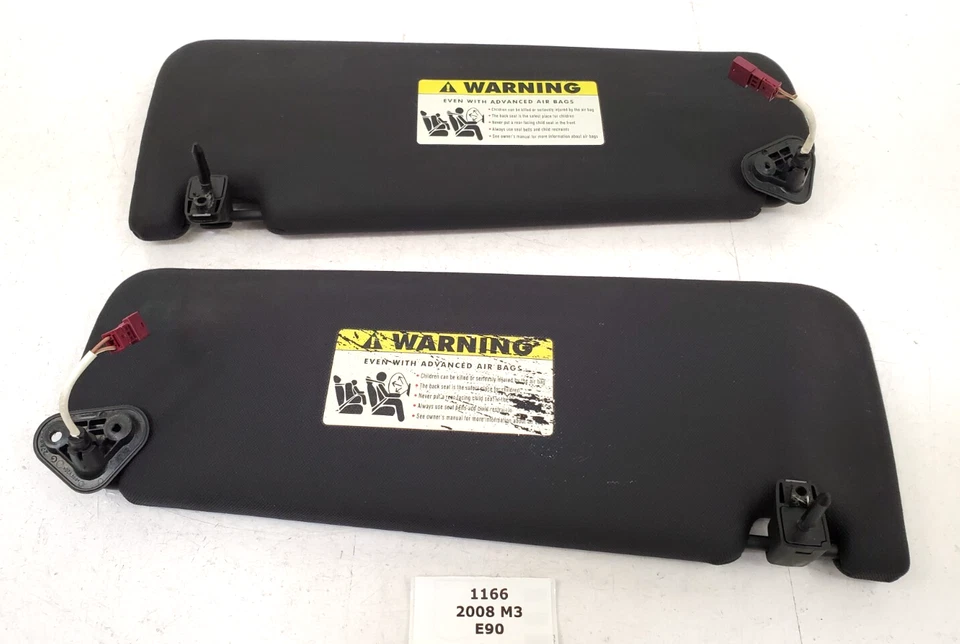 ✅ 08-11 OEM BMW E90 M3 Sedan Front Left Right Sun Visor Anthracite SET - Image 1 of 4