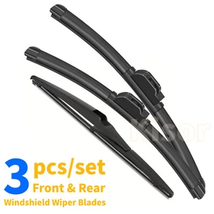 Set of 3 Front &Rear Wiper Blades Fit for Toyota Highlander 2001-07 OEM Quality - Picture 1 of 5