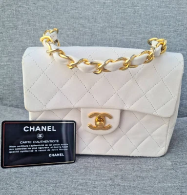 Chanel Vintage Classic Single Flap Bag Quilted Lambskin Mini - GH - Image 1 of 4