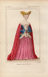 Traje de Francia Siglo XV / Catherine Vendome - Picture 1 of 1