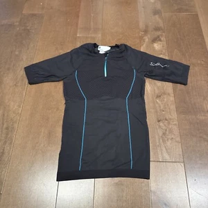 Salomon Women’s EXO Motion 1/2 Zip Tee – Black, Size XL, Compression Fit - Picture 1 of 3