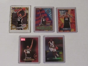 Basketball card Lot of  5  Tim Duncan  Rookie and Inserts - Picture 1 of 1