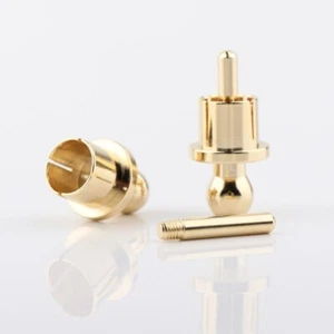 8Pcs Gold Plated RCA Cap Plug Short-Circuit Socket, Socket Protect Cover Caps - Picture 1 of 6