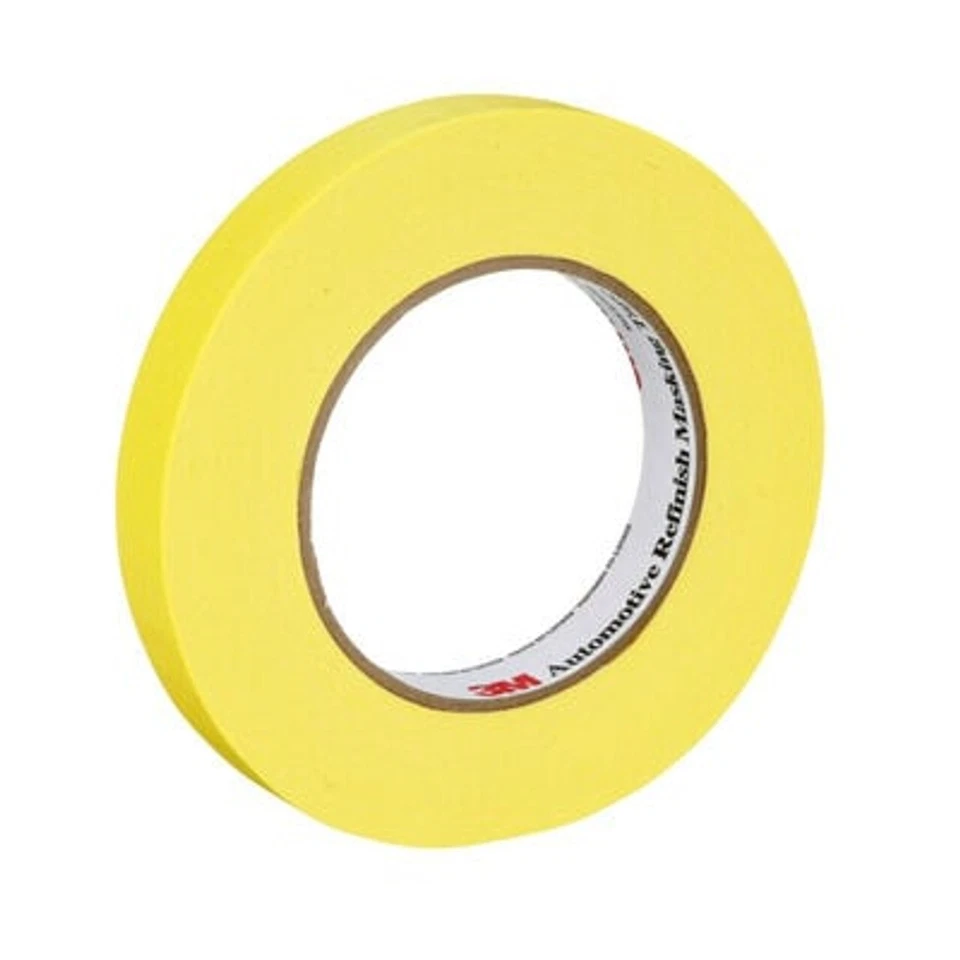 3M 06652 3/4 Inch Yellow Automotive Masking Tape (1 Roll) - Image 1 of 1