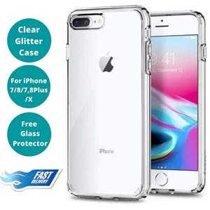 Clear Phone Case For iPhone 7 8 X Plus Shockproof Silicone Soft Gel Clearance - Picture 1 of 16