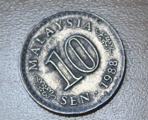 1988 Malaysia 10 Sen - Picture 1 of 2