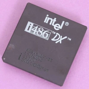 Intel 486 DX 33Mhz Ceramic CPU Processor SX729 A80486DX-33 PGA168 - Picture 1 of 3