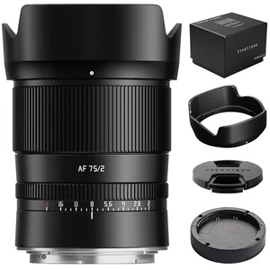 TTArtisan 75mm F2.0 AF Full Frame Auto Focus Prime Lens for Nikon Z Mount Camera - Picture 1 of 8