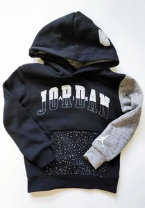 Jordan Little Boys Jumpman Air Speckle Fleece Pullover Hoodie Black Sz 4 - NWT - Picture 1 of 2