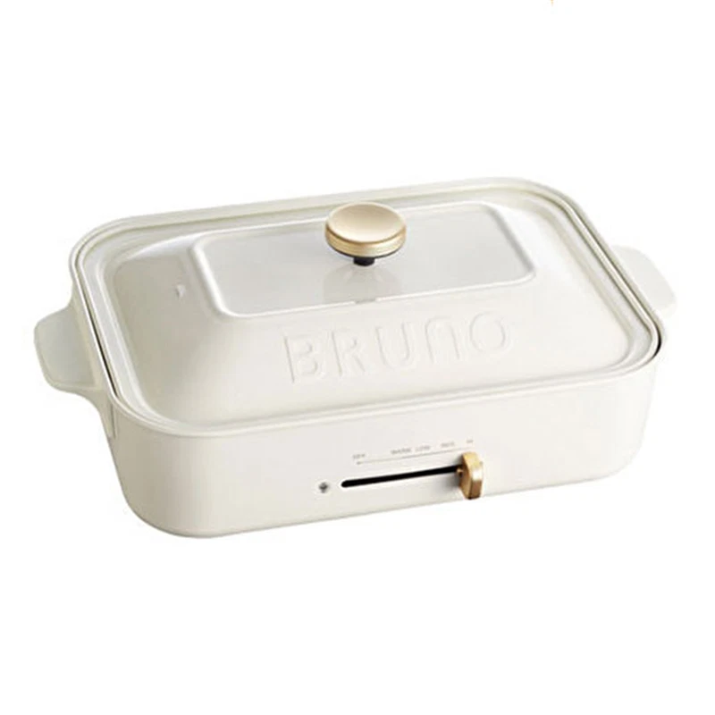 BRUNO Compact Hot Plate White Red Navy BOE021-WH AC100W Grill Takoyaki Hot Plate - Image 1 of 4