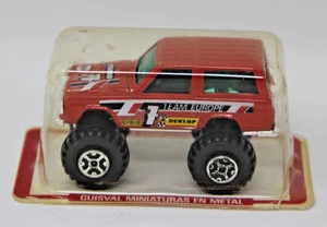Vintage Guisval 1/64 Patrol 4x4 Moroso Pirelli elf Red Bronco #14 New on Card - Picture 1 of 4