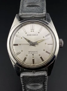 Vintage 1960’s Seiko Round Manual Winding Men’s 17 Jewels Classic Orologio Watch - Picture 1 of 10