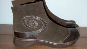 Naot Brown Suede Leather Comfort Comfy Walking Zip Boots Size 39 US 8 - Picture 1 of 7