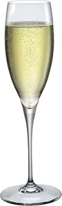 SET (2) BORMIOLI ROSSO PREMIUM FLUTE CRYSTAL GLASS 8.5 oz, Clear 9.5" - Picture 1 of 7